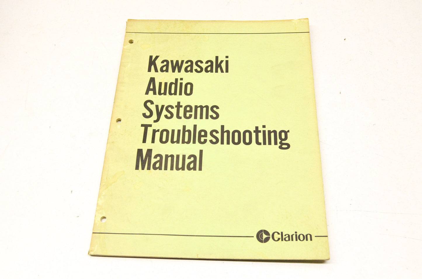OEM Kawasaki 99963-0059-01 Audio Systems Troubleshooting Manual