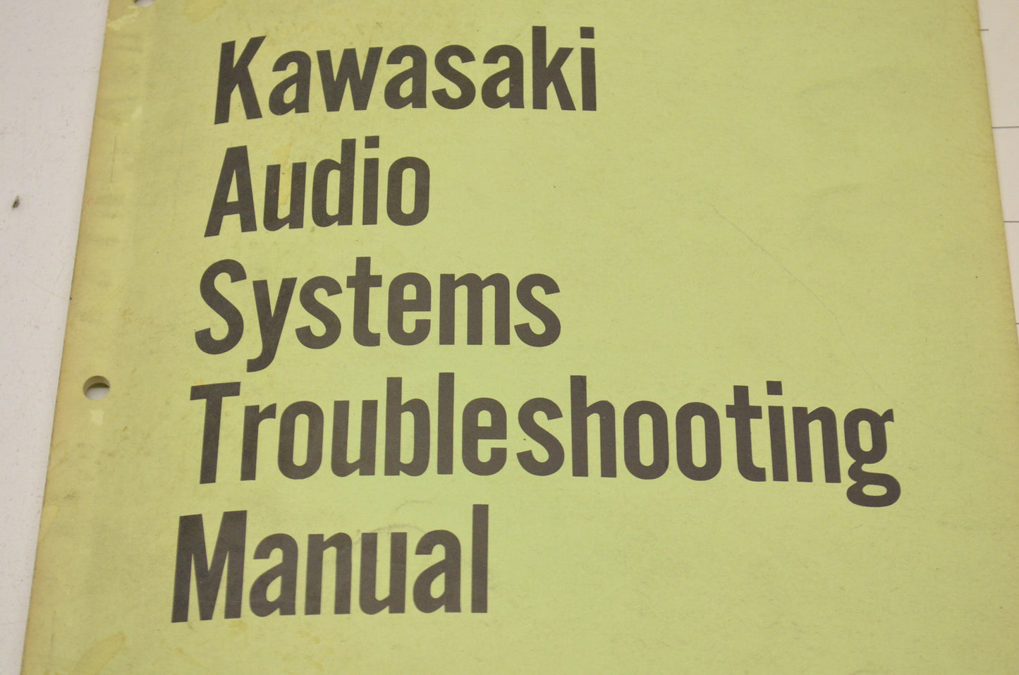 OEM Kawasaki 99963-0059-01 Audio Systems Troubleshooting Manual