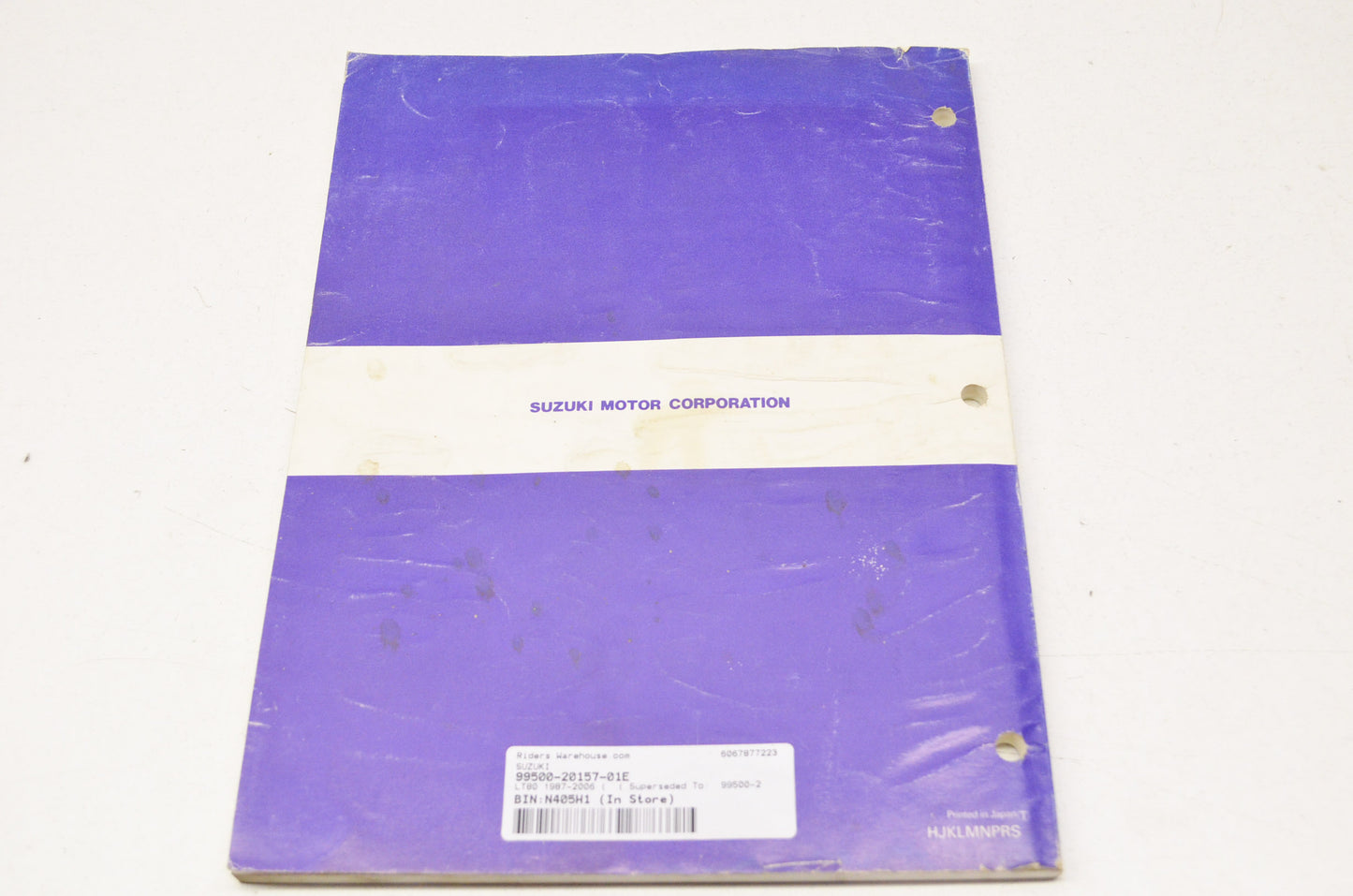 OEM Suzuki 99500-20157-01E Service Manual LT80 1987-2006