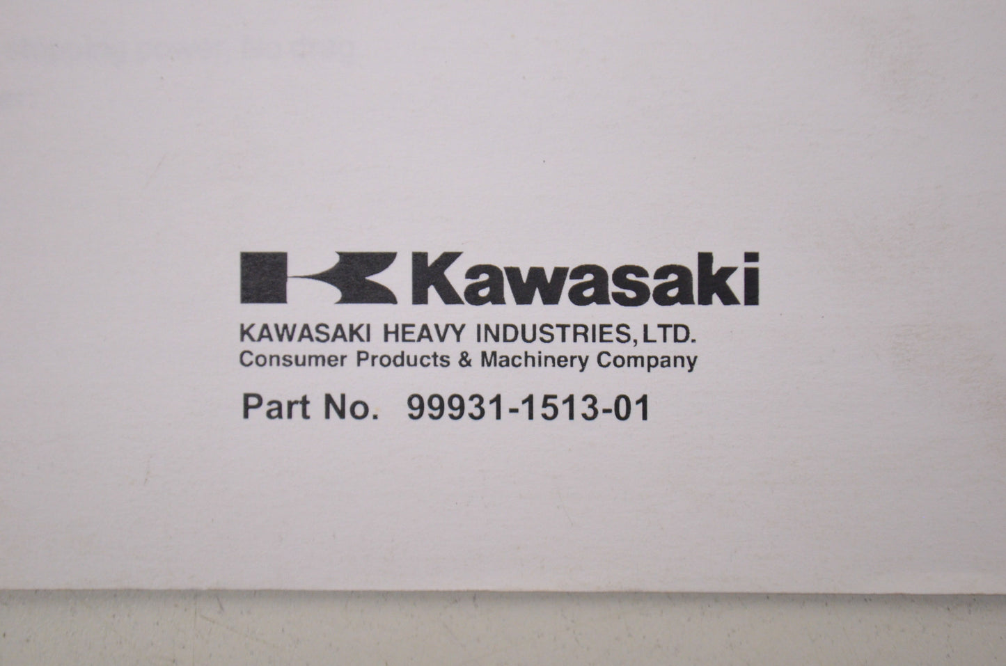 OEM Kawasaki 99931-1513-01 Assembly & Preparation Manual ZG1400C