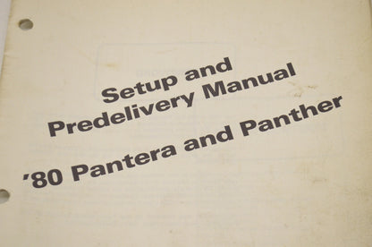 OEM Arctic Cat 0185-164 Setup & Predelivery Manual 80 Pantera & Panther