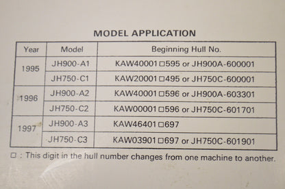 OEM Kawasaki 99924-1188-02 Service Manual JH750C/JH900A