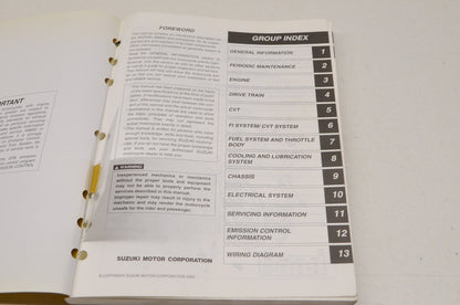 OEM Suzuki 99500-36110-03E Service Manual AN650/A 2003-20