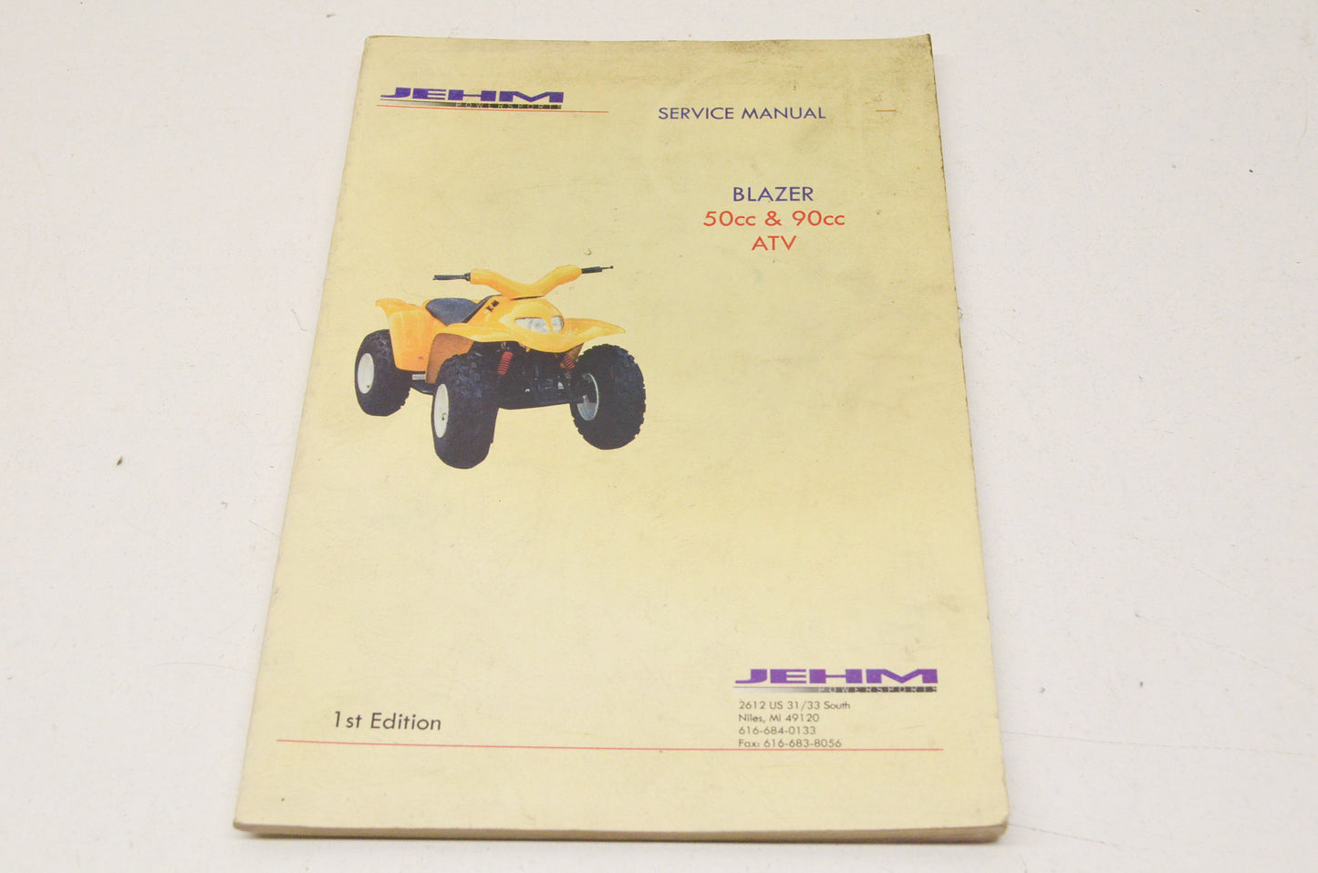 JEHM Service Manual Blazer 50cc & 90cc ATV
