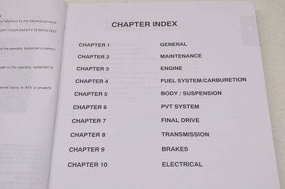 OEM Polaris Service Manual 01 Trail Blazer