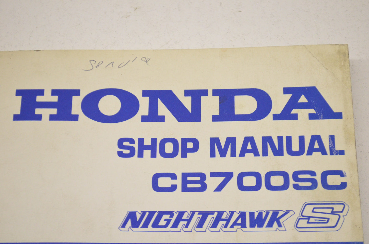 OEM Honda Shop Manual 84-86 CB700SC Nighthawk S