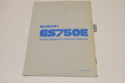 OEM Suzuki 99000-85801-2E3 GS750E Supplementary Service Manual GS750E