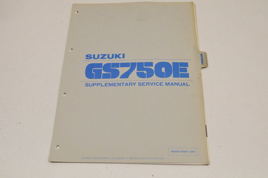 OEM Suzuki 99000-85801-2E3 GS750E Supplementary Service Manual GS750E