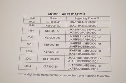OEM Kawasaki 99924-1187-06 Service Manual KEF300B
