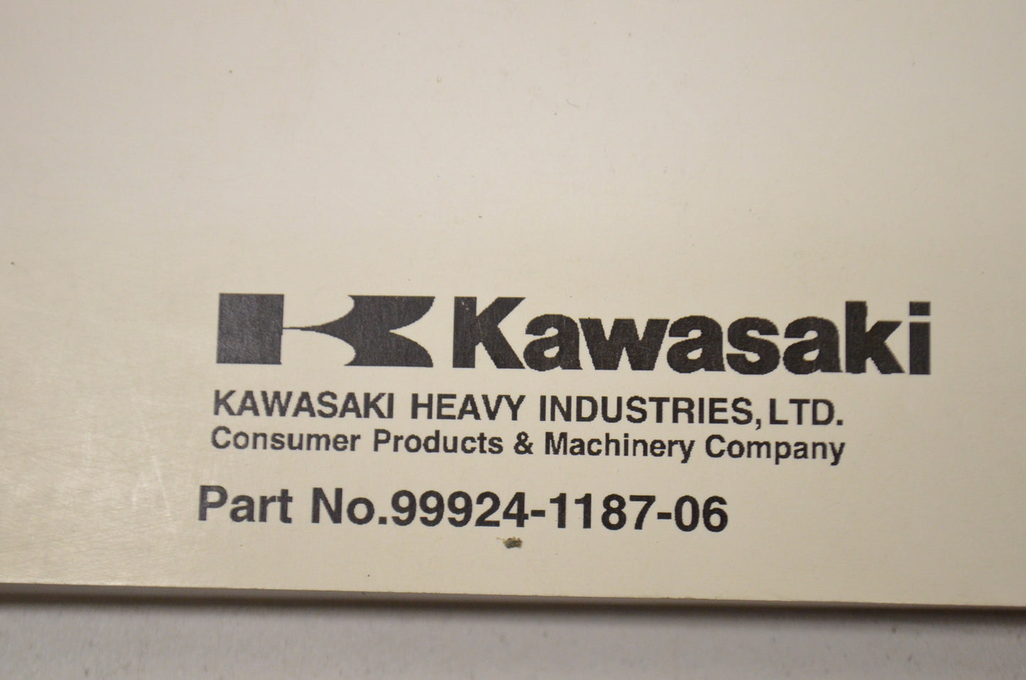 OEM Kawasaki 99924-1187-06 Service Manual KEF300B