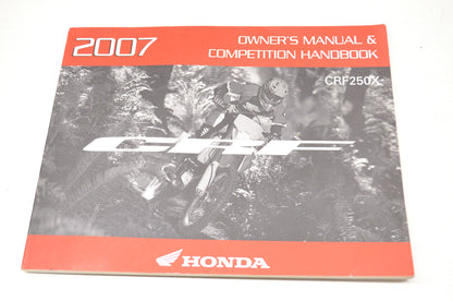 OEM Honda Owner's Manual & Competition Handbook 07 CRF250X