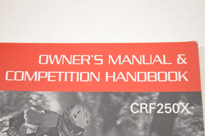 OEM Honda Owner's Manual & Competition Handbook 07 CRF250X