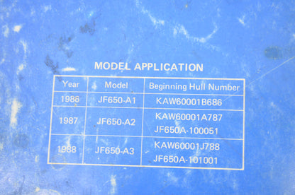 OEM Kawasaki 99924-1069-03 Service Manual JF650A