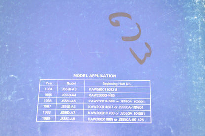 OEM Kawasaki 99924-1075-52 Service Manual Supplement JS550