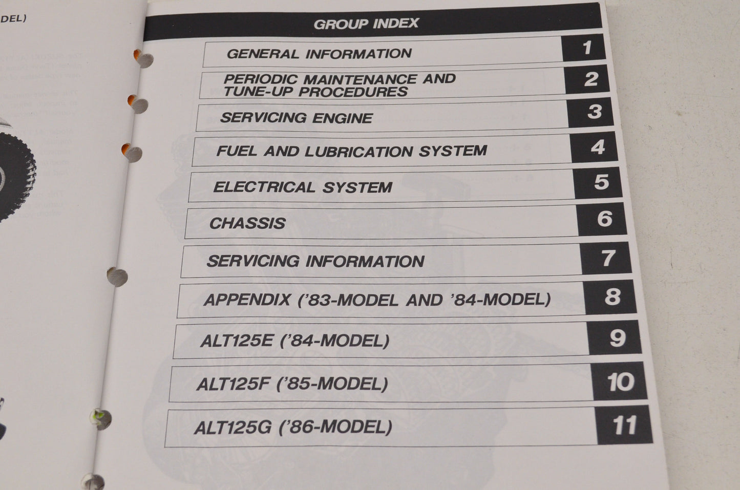 OEM Suzuki 99500-41022-03E Service Manual ALT125 1983-86