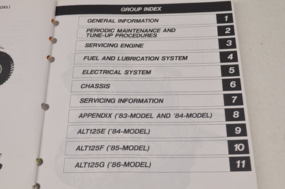 OEM Suzuki 99500-41022-03E Service Manual ALT125 1983-86