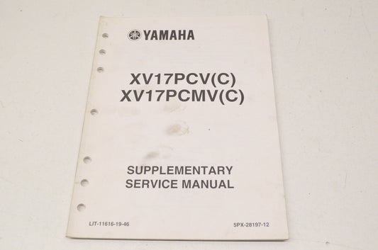 OEM Yamaha LIT-11616-19-46 XV17PCV/PCMV/C Service Manual Supplement