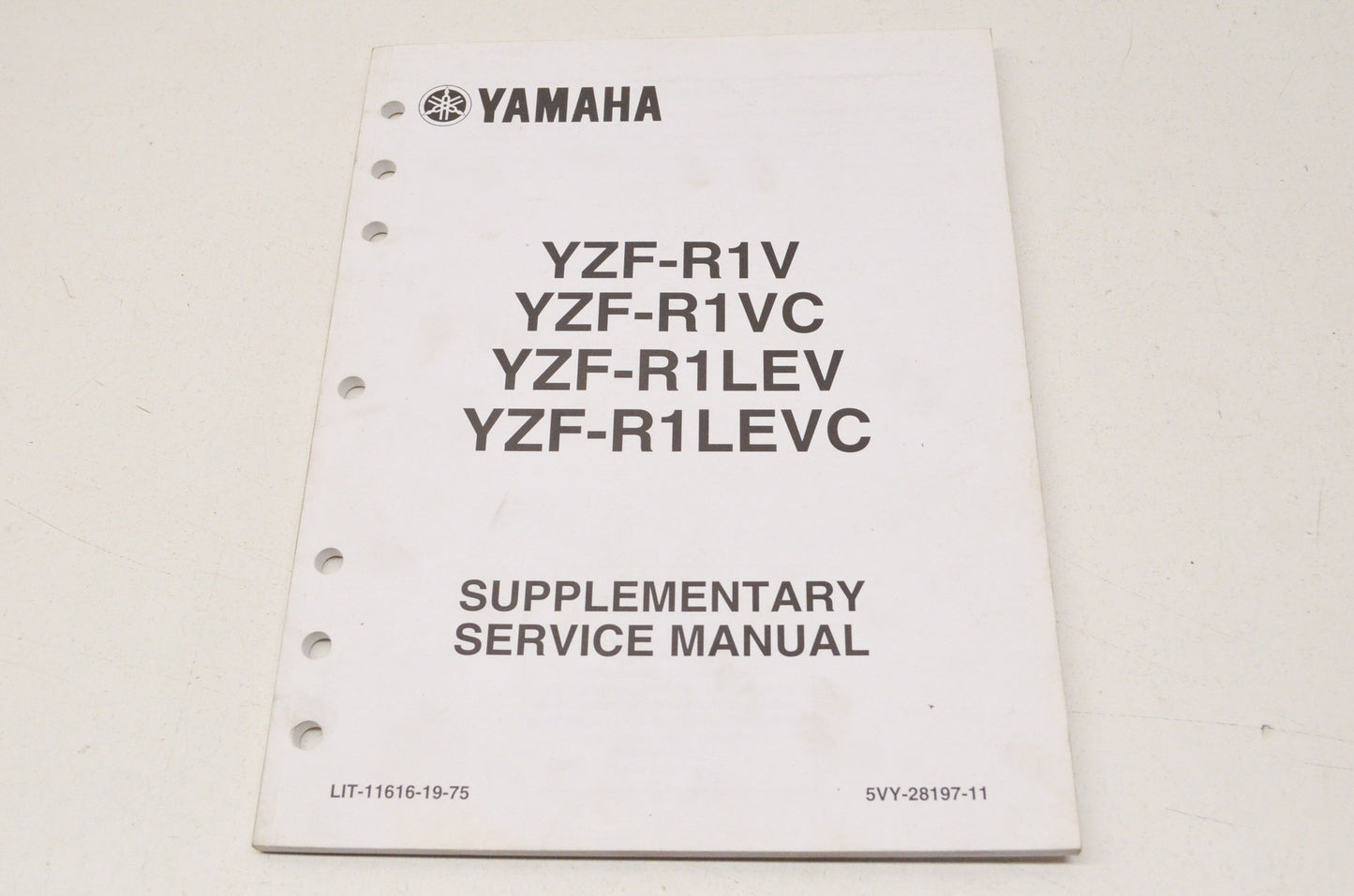 OEM Yamaha LIT-11616-19-75 Service Manual Supplement YZFR1V(C) LEV(C)