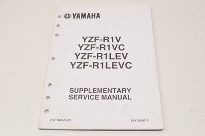 OEM Yamaha LIT-11616-19-75 Service Manual Supplement YZFR1V(C) LEV(C)