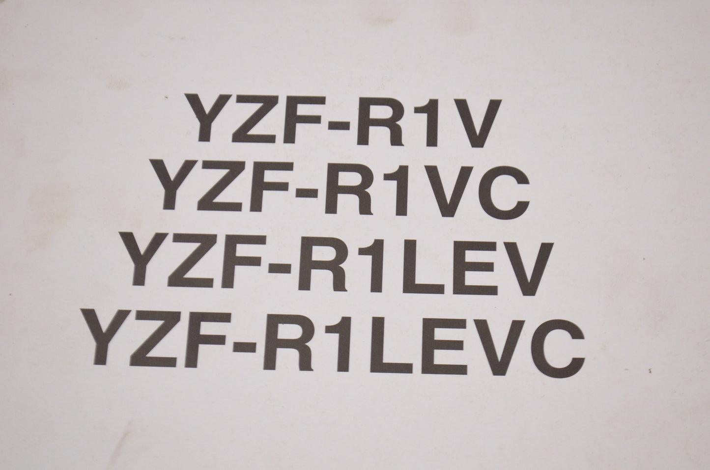 OEM Yamaha LIT-11616-19-75 Service Manual Supplement YZFR1V(C) LEV(C)