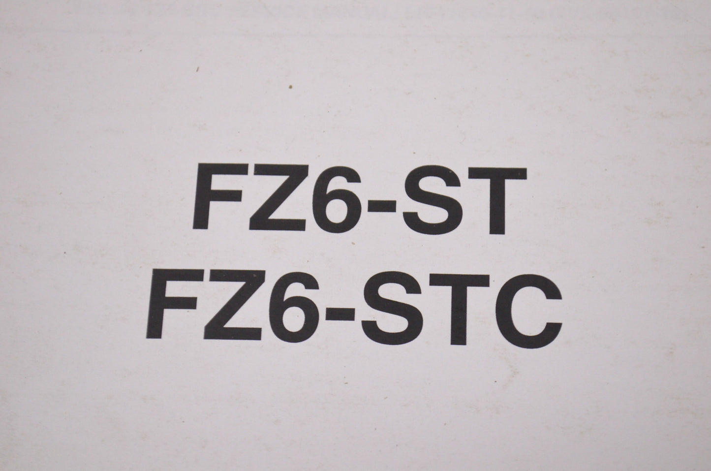 OEM Yamaha LIT-11616-18-43 FZ6ST(C) Service Manual Supplement