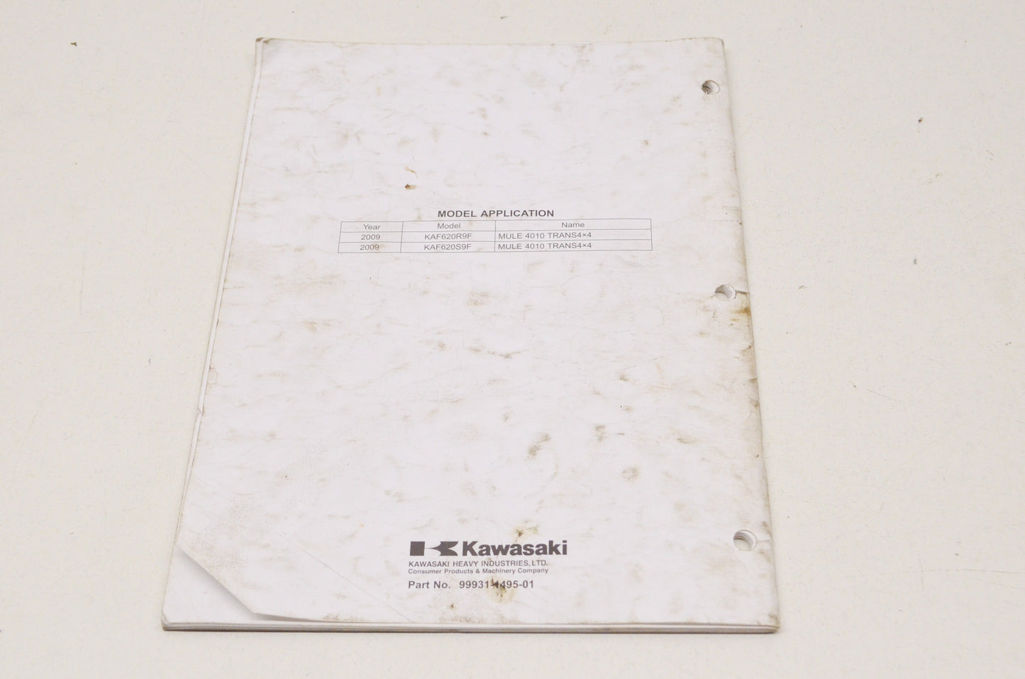 OEM Kawasaki 99931-1495-01 Assembly & Preparation Manual KAF620R/S