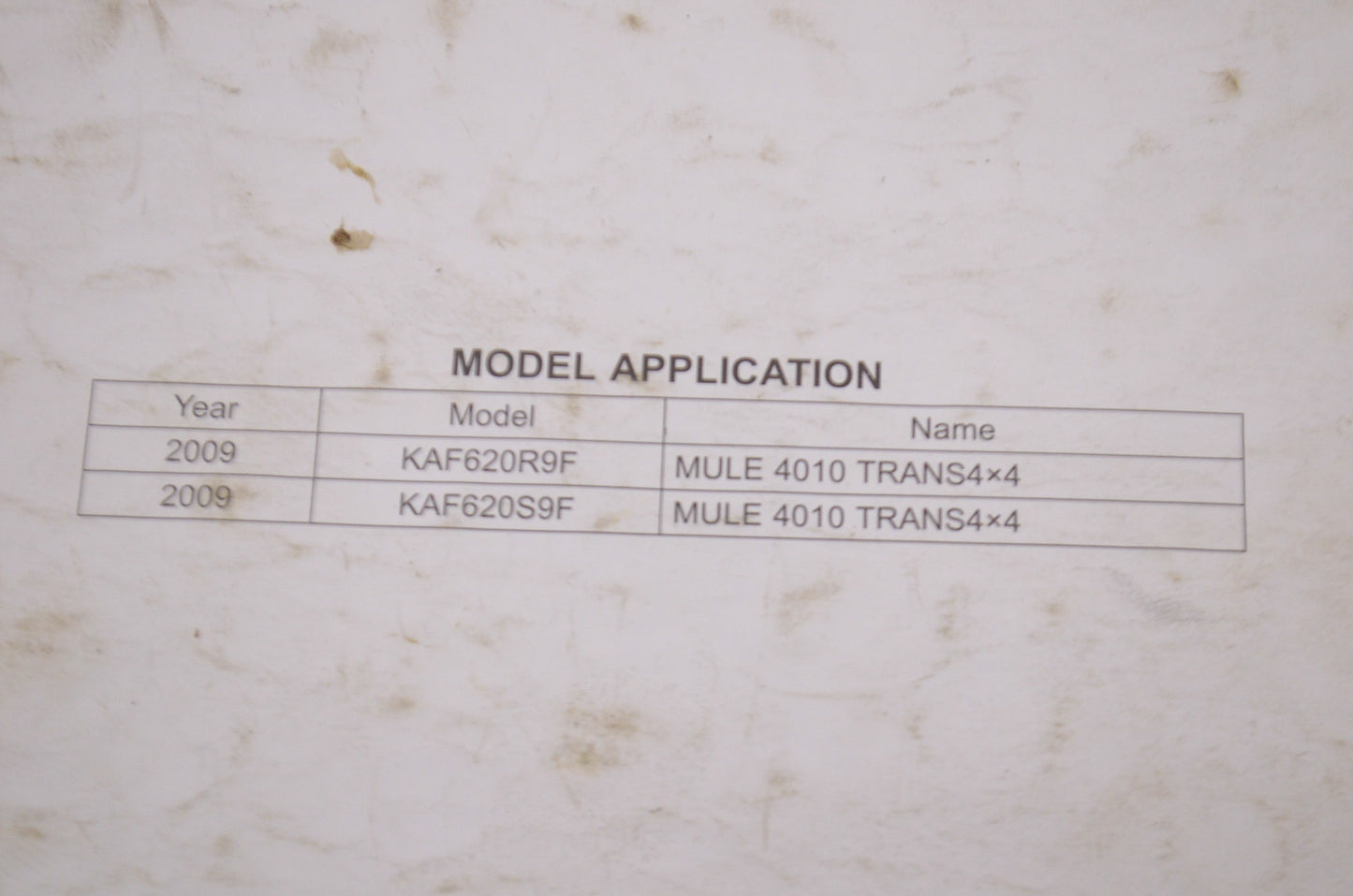 OEM Kawasaki 99931-1495-01 Assembly & Preparation Manual KAF620R/S