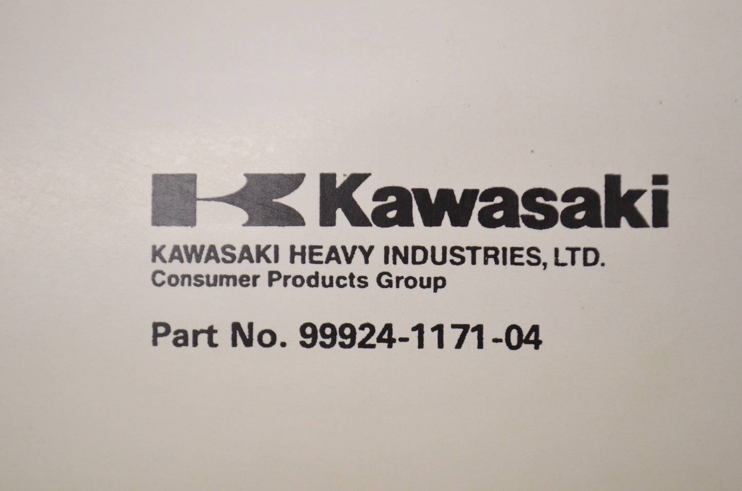OEM Kawasaki 99924-1171-04 Service Manual ZX900B NOS