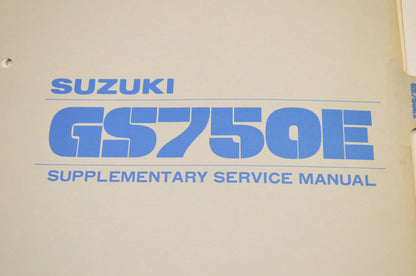 OEM Suzuki 99000-85801-2E3 GS750E Supplementary Service Manual GS750E