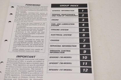 OEM Suzuki 99500-35034-03E RF600R Service Manual