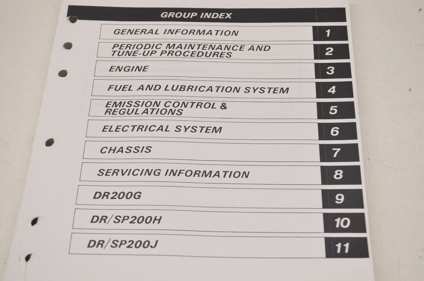 OEM Suzuki 99500-41072-03E DR/SP200 1986-8 Serv. Manual