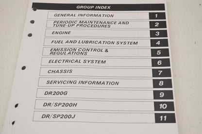 OEM Suzuki 99500-41072-03E DR/SP200 1986-8 Serv. Manual