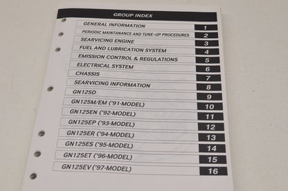 OEM Suzuki 99500-31007-03E Service Manual GN125 1982-98