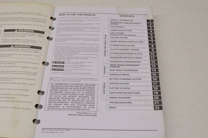 OEM Honda 61MCJ31 Service Manual CBR954RR 02-03