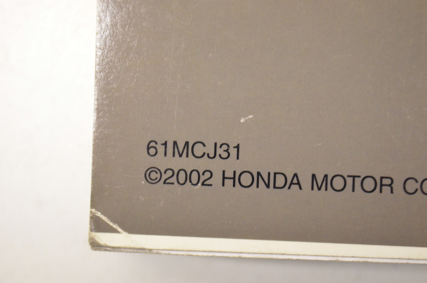 OEM Honda 61MCJ31 Service Manual CBR954RR 02-03