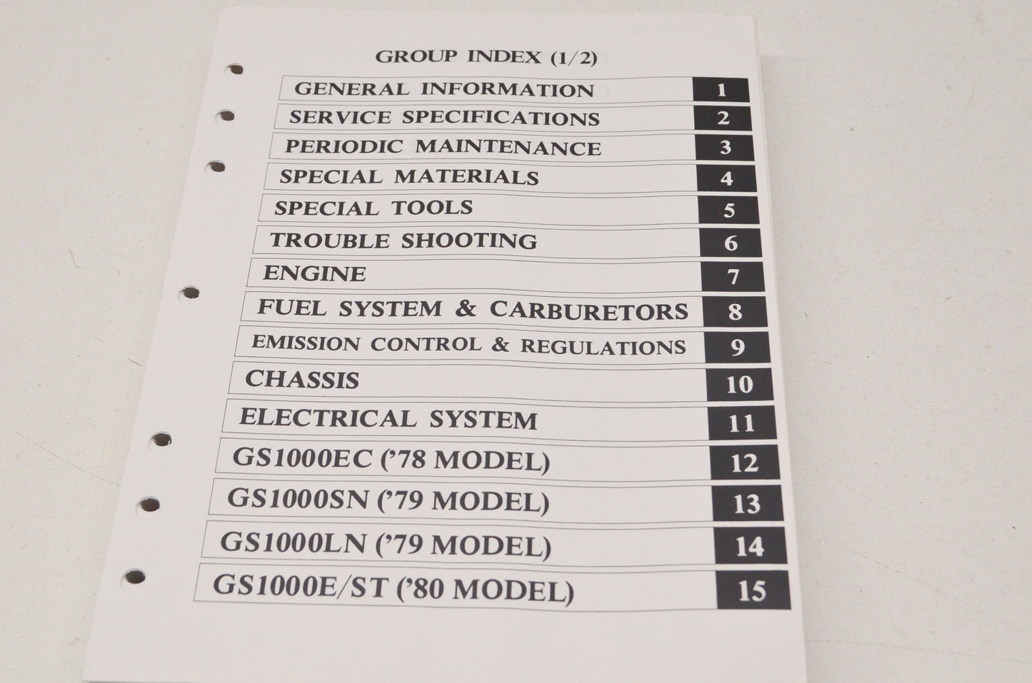 OEM Suzuki Service Manual GS1000