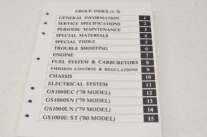 OEM Suzuki Service Manual GS1000