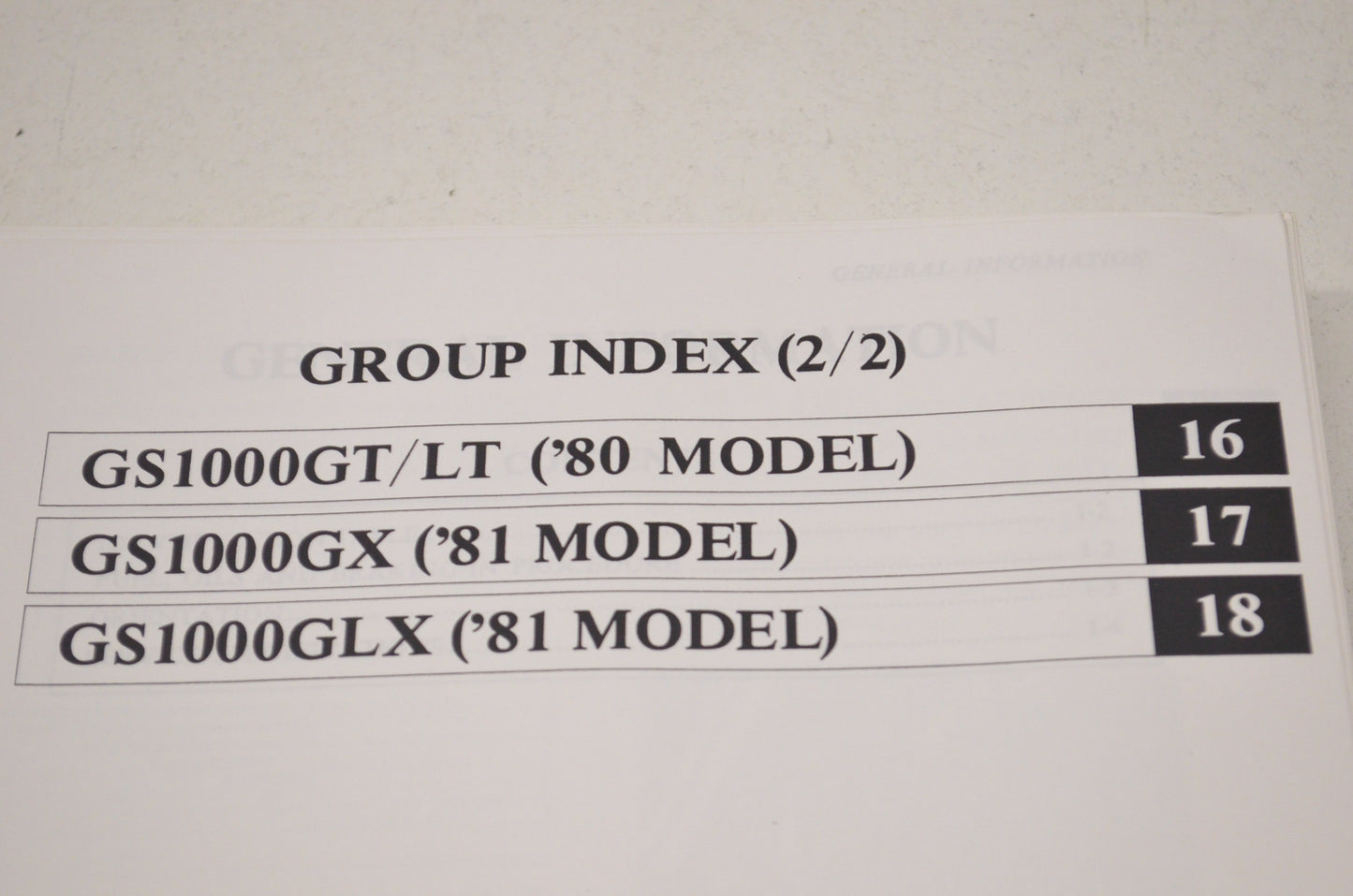 OEM Suzuki Service Manual GS1000