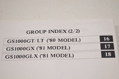OEM Suzuki Service Manual GS1000