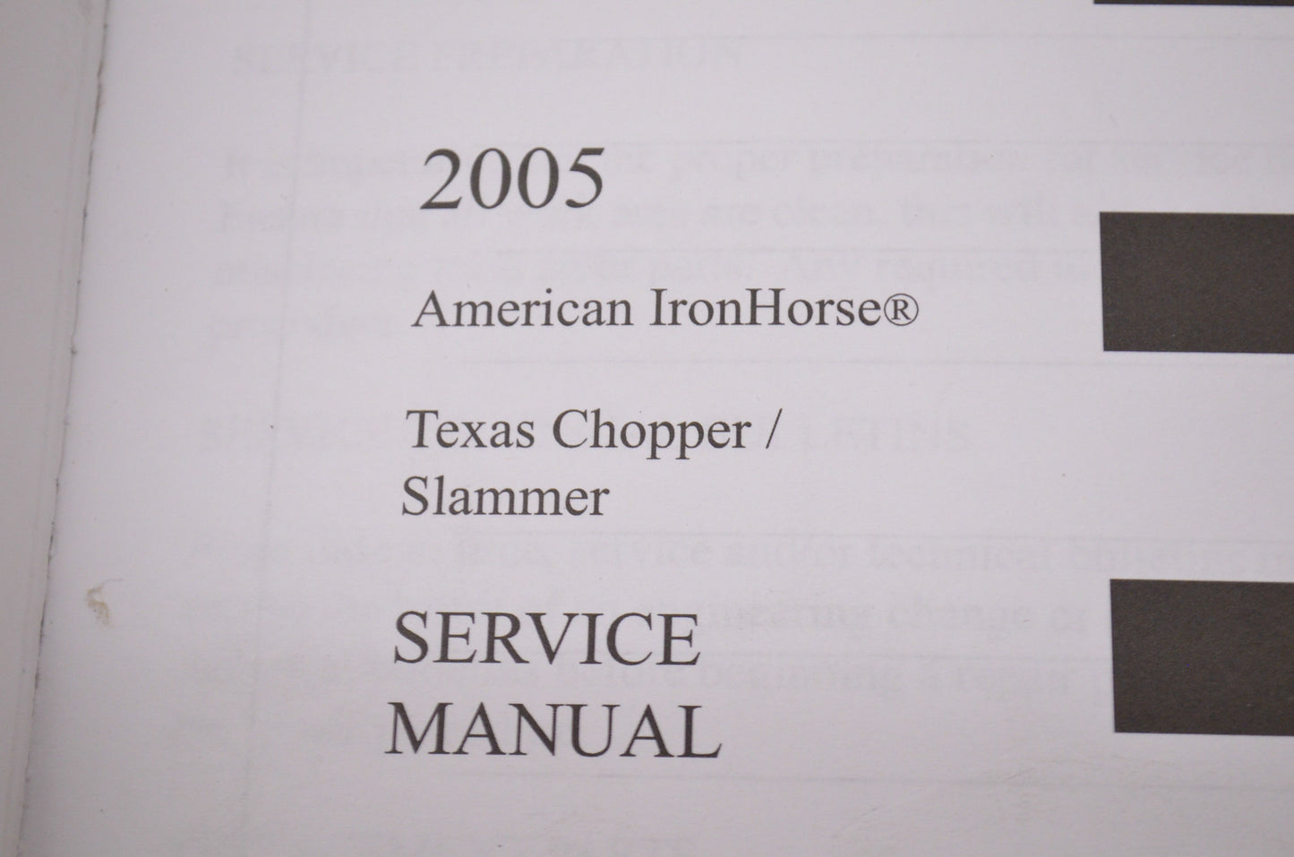 American Ironhorse Factory Service and Parts Manual 05