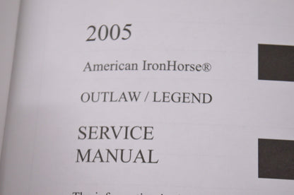 American Ironhorse Factory Service and Parts Manual 05