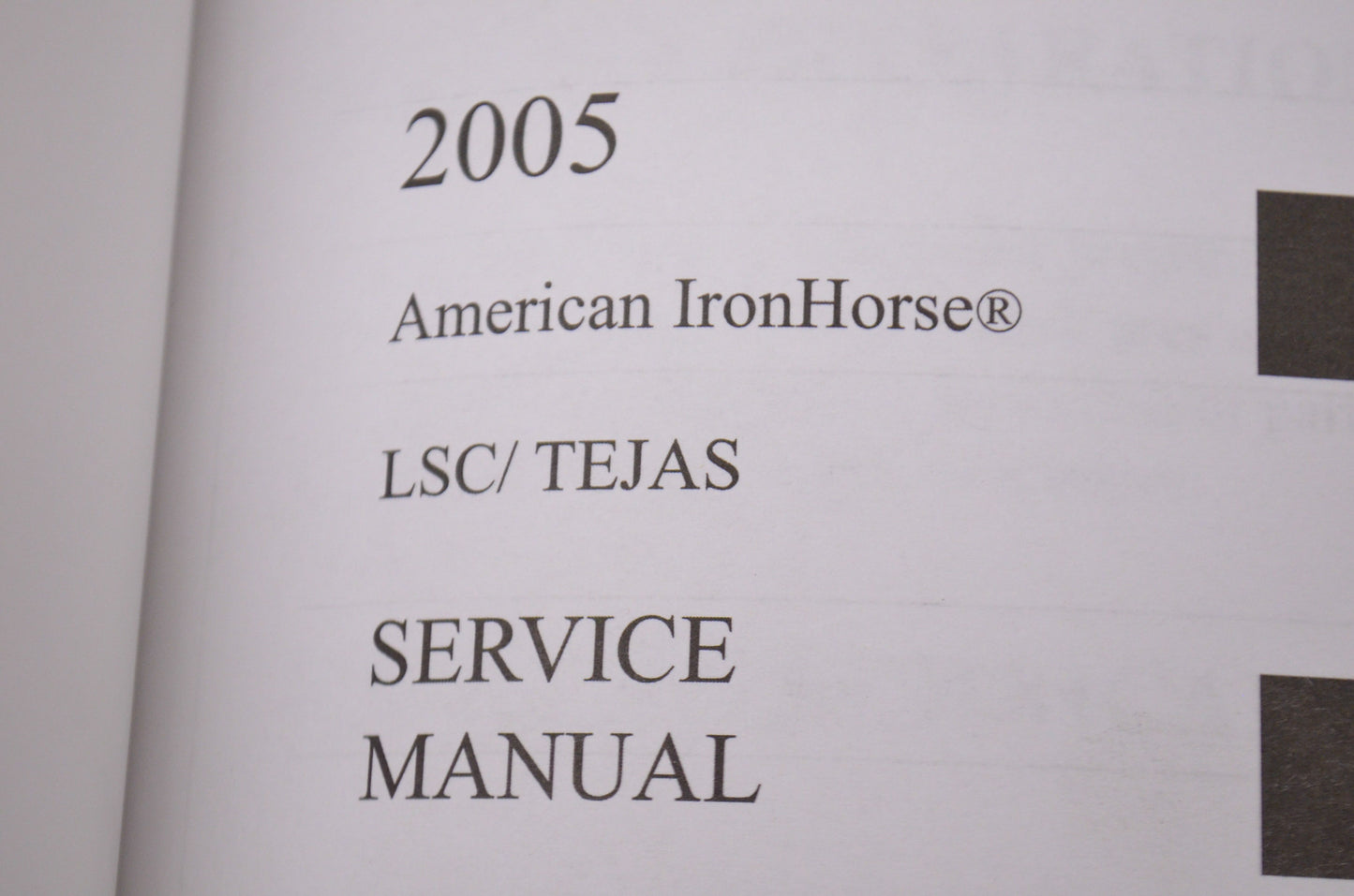American Ironhorse Factory Service and Parts Manual 05