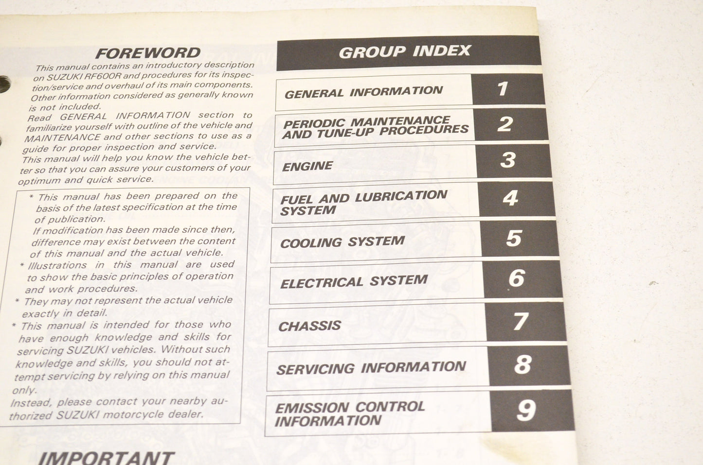 OEM Suzuki 99500-35031-03E RF600R Service Manual
