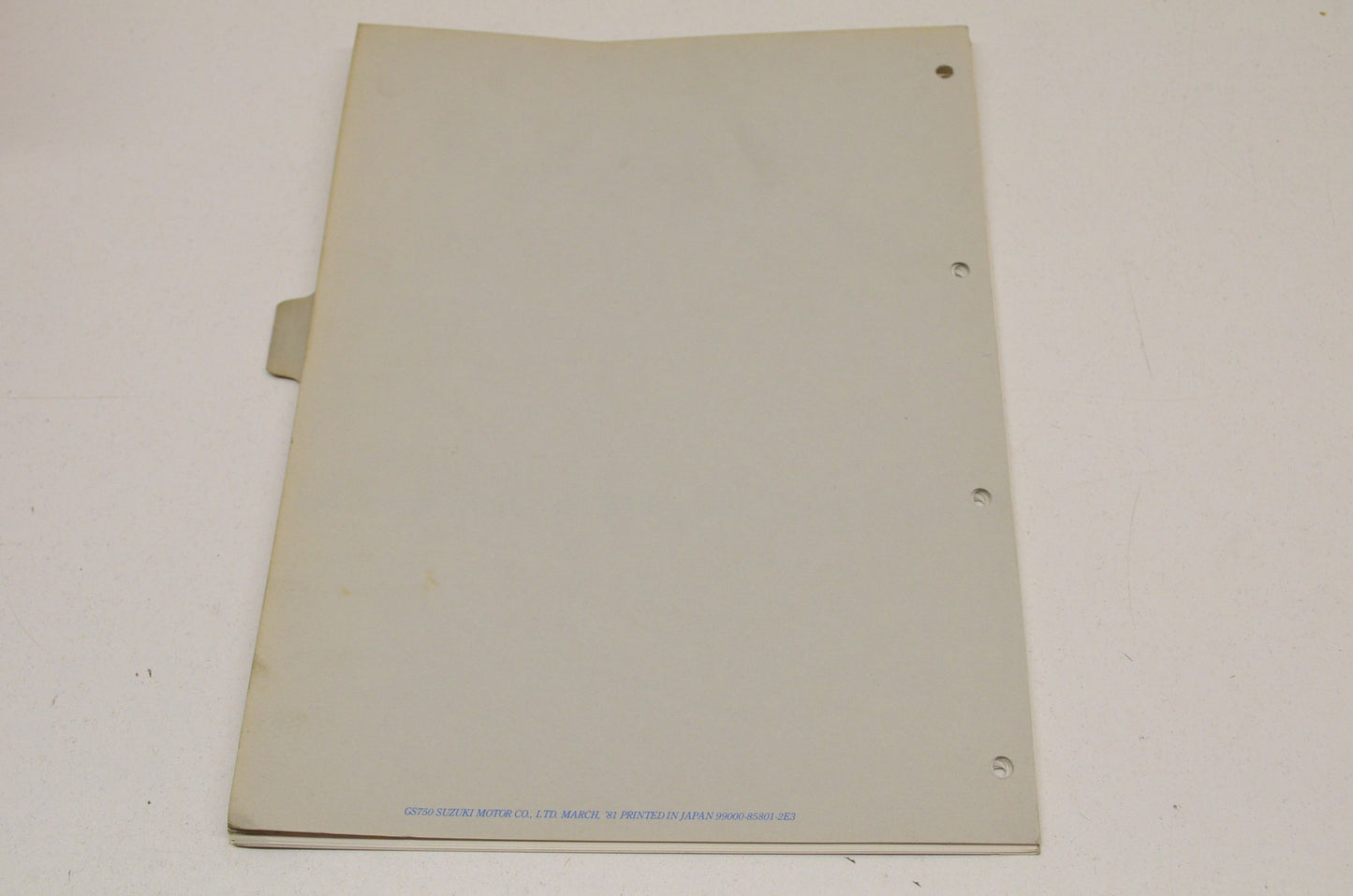 OEM Suzuki 99000-85801-2E3 GS750E Supplementary Service Manual GS750E