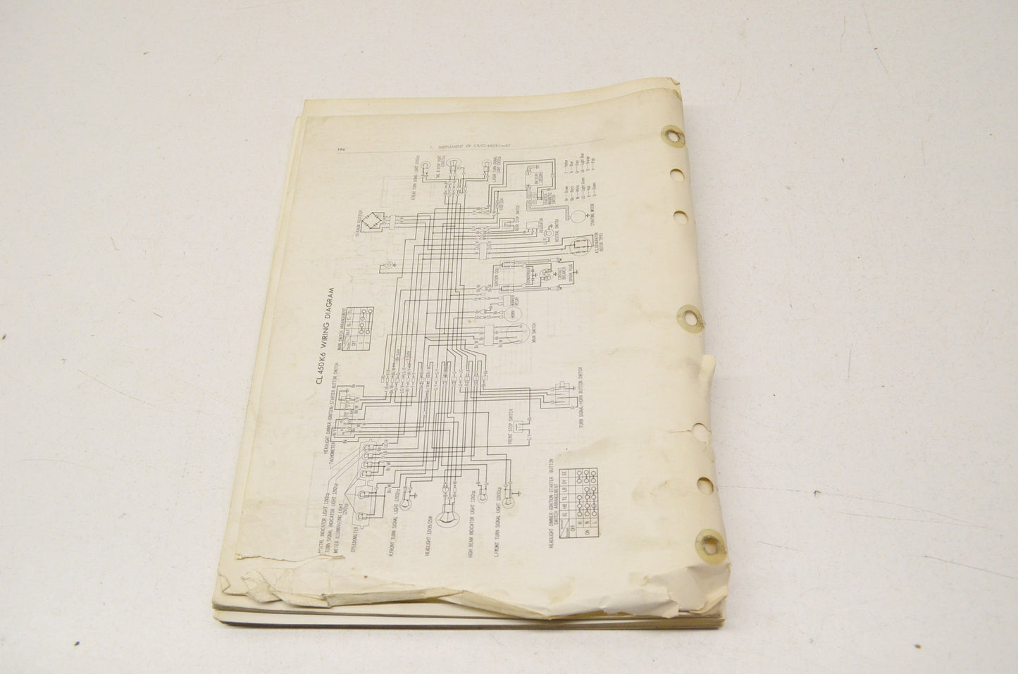 OEM Honda 6228301 Service Manual CB/CL450K-K7