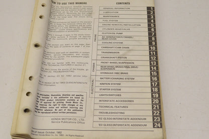 OEM Honda 61MA101 Service Manual 81/83 GL500