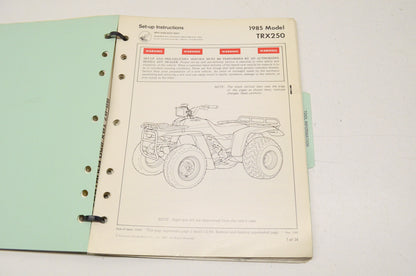OEM Honda Service Manual 85-87 TRX 250 Fourtrax 250