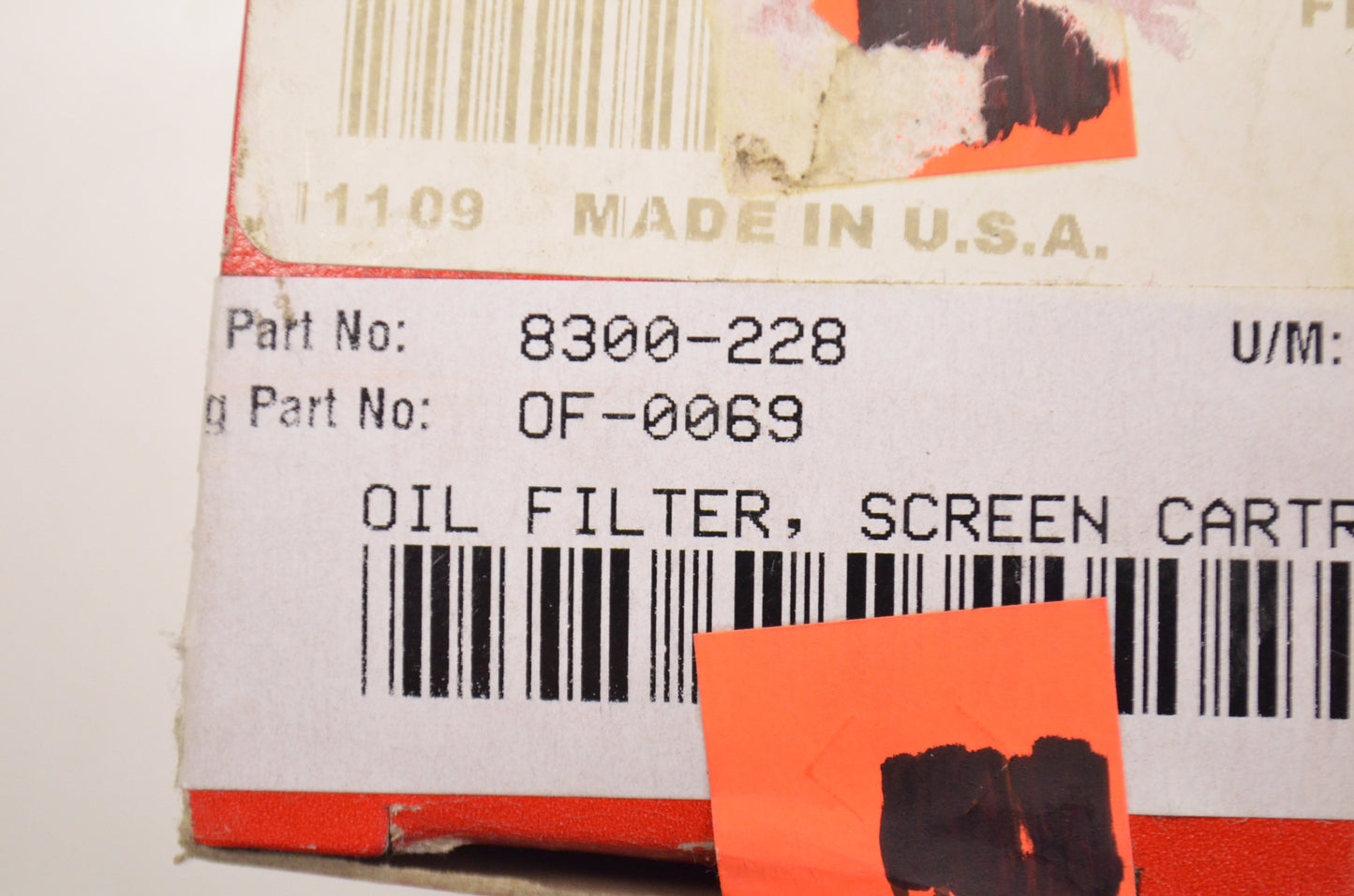 Perf-Form OF-0069, 8300-228 Screen Cartridge Oil Filter NOS