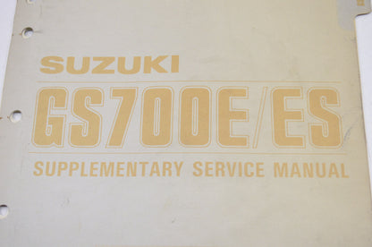 OEM Suzuki 99501-37030-03E GS700E/ES Supplementary Service Manual GS700E