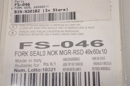 Parts Unlimited FS-046 Front Fork Seal Kit NOS
